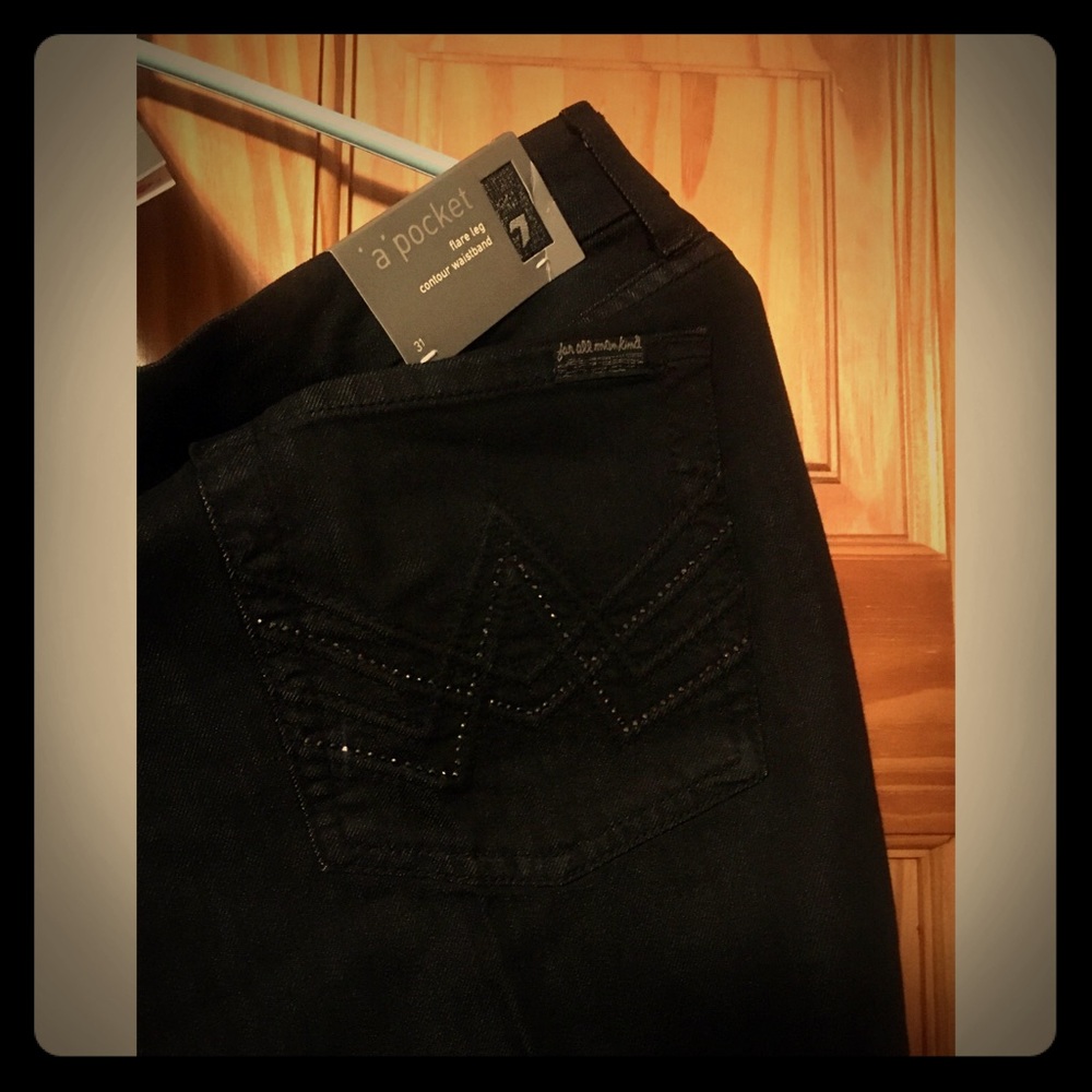 Brand new size 31 black flare Seven jeans.